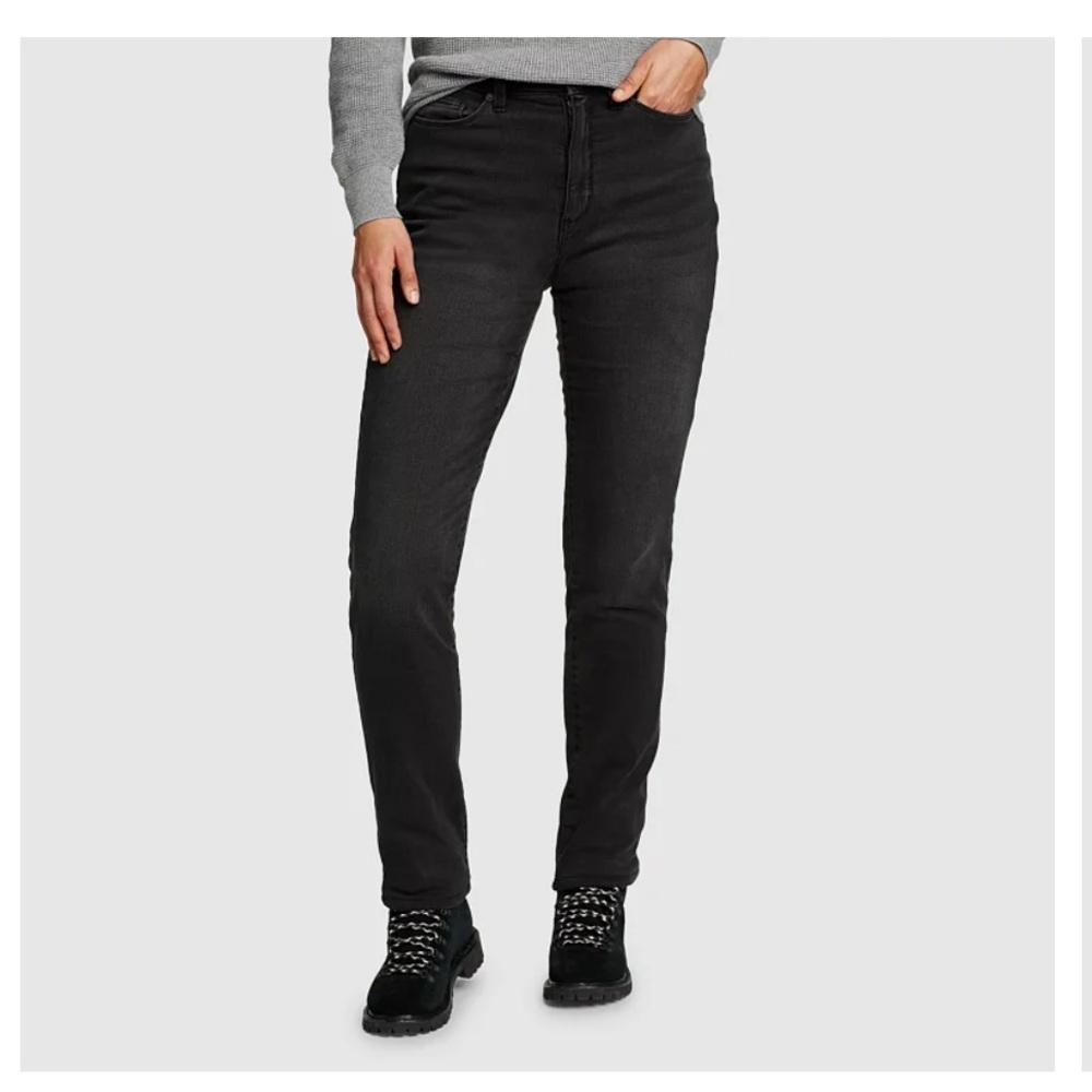 Eddie Bauer Women's Voyager Fleece-Lined High-Rise Jeans